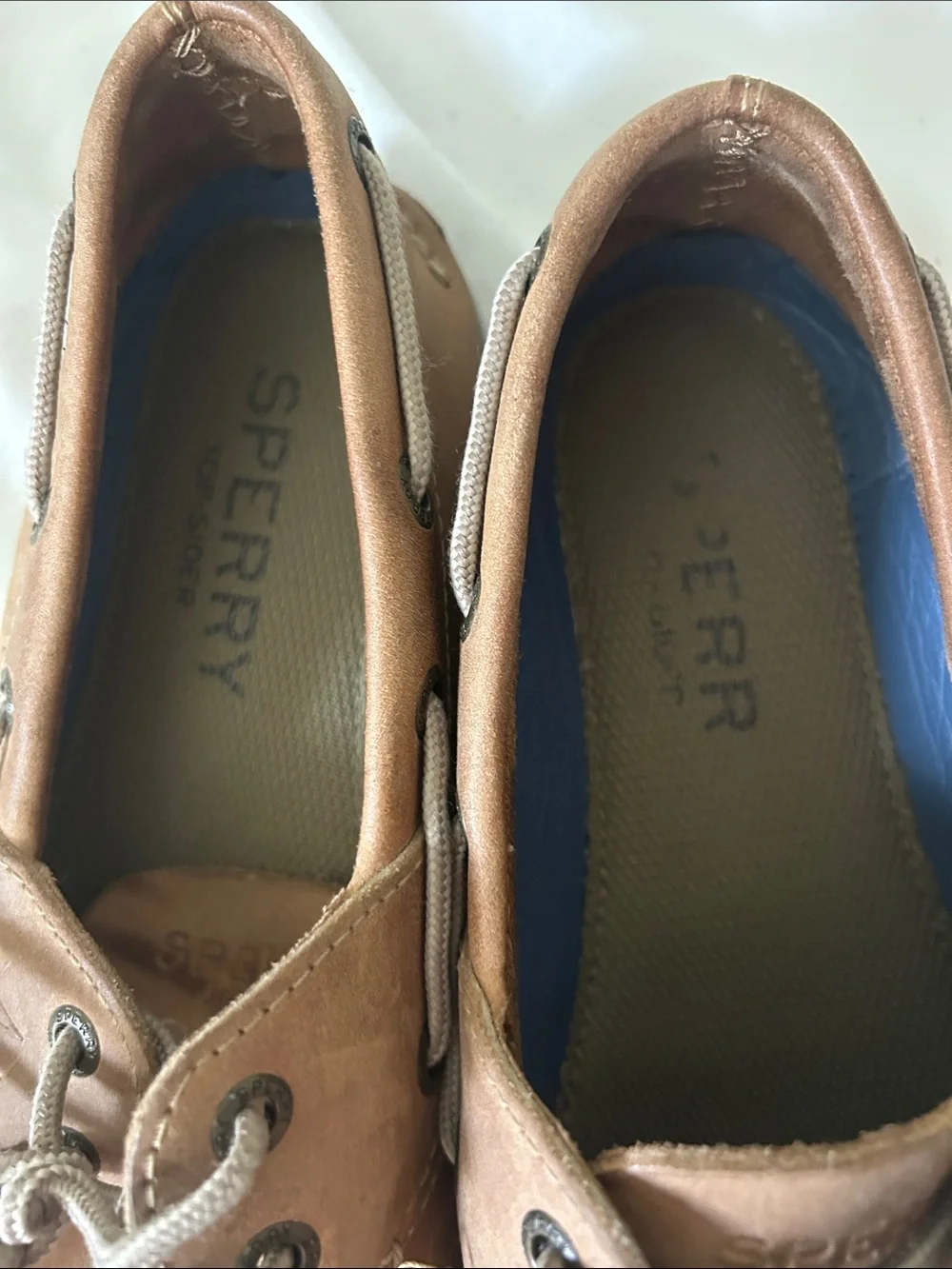 Sperry Men's Classic Leather Boat Shoes in Tan